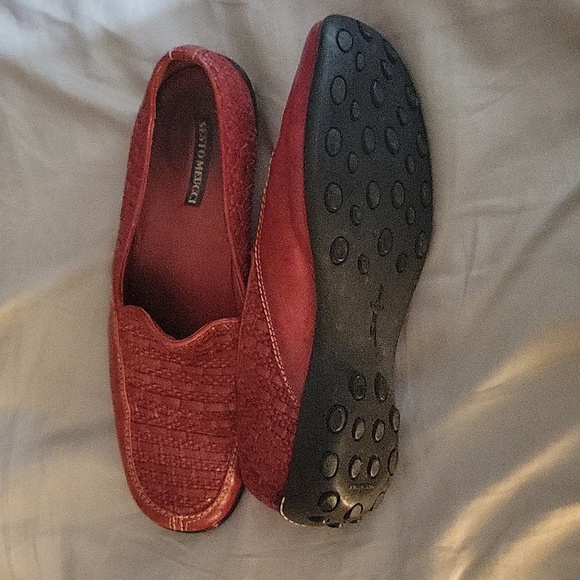 Sesto Meucci Made in Italy Red Leather Loafers - Picture 3 of 7